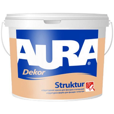 Фарба структурна Aura® Dekor Struktur мат білий 10л