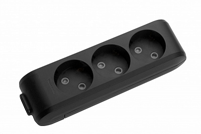 Колодка Panasonic Колодка Panasonic X-tendia 3гн., з защит. шторк., чорн. 3 гн. черный 480900035 