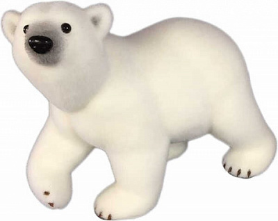 Декорація новорічна New Star ведмедик флок. B41468CR-W 49 см