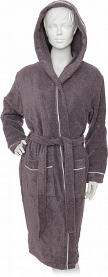 Халат домашний La Nuit Lily с капюшоном р. M лиловый 