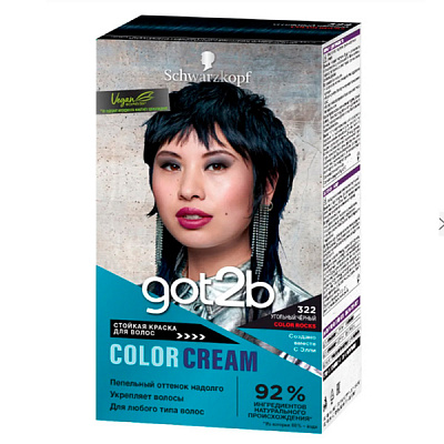 Краска для волос Schwarzkopf Got2b Color rocks 322 угольно-черный 142,5 мл