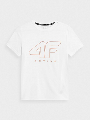 Футболка 4F TSHIRT FNK M166 4FJSS23TFTSM166-10S р.134/140 білий