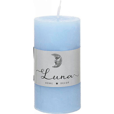 Свеча Цилиндр Рустик аквамарин 100 мм