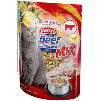 Корм сухий Panzi Cat Mix з яловичиною 400 г