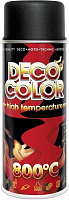 Краска аэрозольная жаропрочная 800 °C черная DecoColor 400 мл