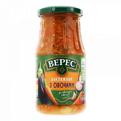 Баклажани Верес смажені з овочами 500 г