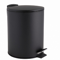Відро для сміття AlexValex з педаллю 5 л, матовий чорний
