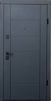 Дверь входная противопожарная Berez Parallel 85 R антрацит / белый супермат 2040x850 мм правая