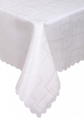 Скатерть Dertsiz круглая d160 кремовый Karna 