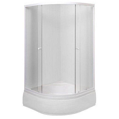 Душова кабіна King Sun Eko-165 1000x1000x1950 профіль білий, скло мат.