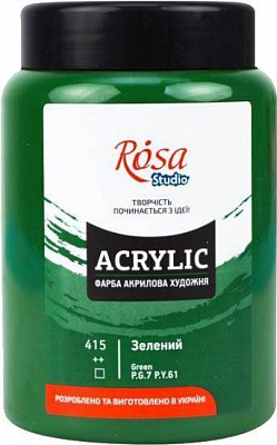 Краска акриловая Зеленая 322419415 400 мл Rosa Studio