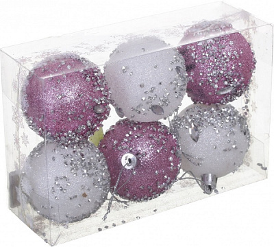 Набір ялинкових куль Комплект № 27 d 60 мм 6 шт./уп.