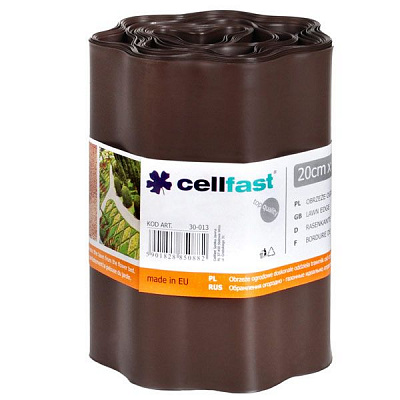 Бордюр газонный Cellfast  коричневый 20х9