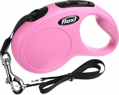 Повідець-рулетка FLEXI Classic S рожевий до 15 кг 5 м