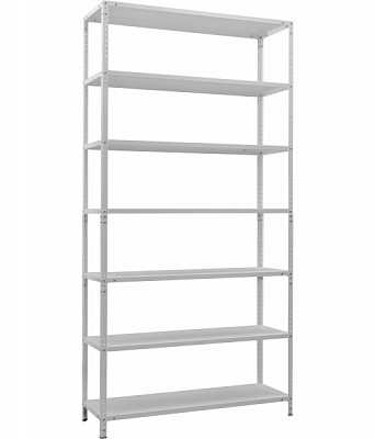 Стеллаж металлический УХЛ-Маш white 2390x1190x400 мм металл полка 7 шт. краска 