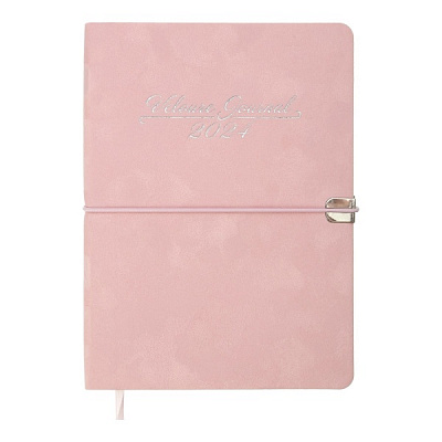 Щоденник датований VELOUR рожевий Buromax A5 2024