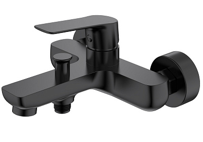 Смеситель для ванны Koller Pool Kvadro Start, чорний матовий (1136300605)