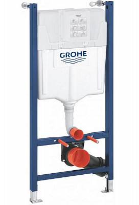 Комплект інсталяції Grohe SOLIDO без верхньої перекладини з круглою кнопкою хром глянсовий