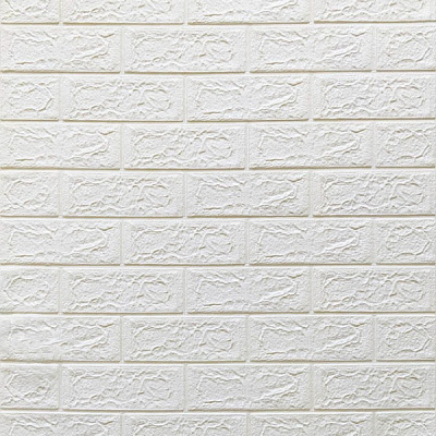 3D-панель с ПВХ самоклеющаяся кирпич белая 700х770х3 мм 