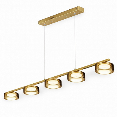 Люстра підвісна LIGHT SET DUSHA MS241-ZD5 5x12 Вт GX53 золотисто-бурштиновий