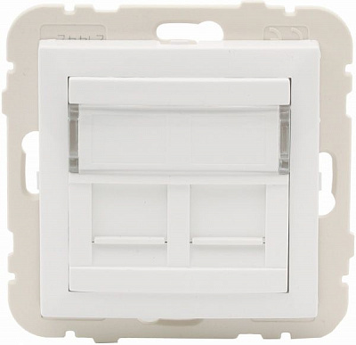Розетка компьютерная двойная Efapel Logus RJ45 5e белый