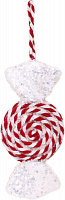 Декорація новорічна Китай Цукерка YE2934 19 см білий із червоним