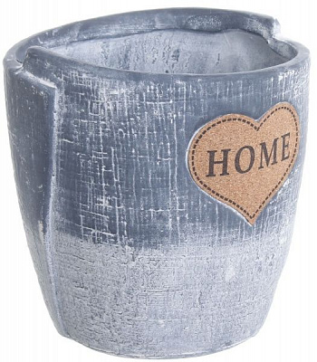 Кашпо керамическое Home in love 15х15 см серый