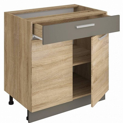 Тумба нижняя Алина Н 80/85 дуб сонома/латте/дуб сономабелое дерево SOKME