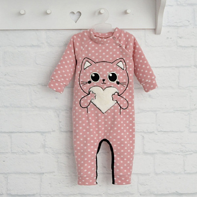 Ромпер-реглан для девочки Blanka Котик р.92 розовый 110141 