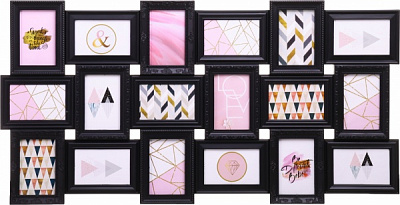 Фотоколаж Grand 102,4х52,7х2,2 см 18 фото 10x15 см чорний