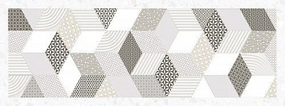 Плитка InterCerama Terrazzo декор сіра 15х40 /Д 228 071