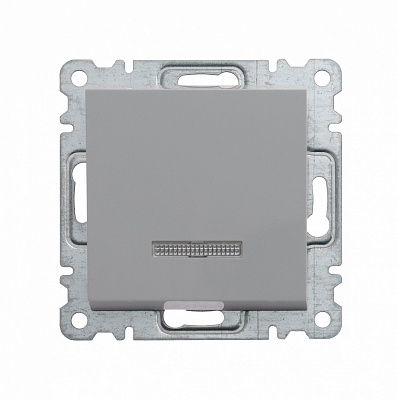 Механізм вимикача прохідний одноклавішний Makel Karea з підсвіткою білий 57001025