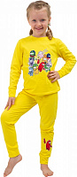 Пижама детская унисекс Roksana 1065/12643 р.128 желтый меланж 