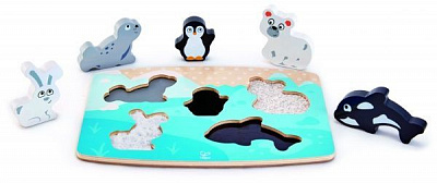 Пазл тактильный Hape Полярные животные