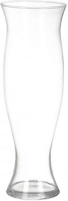 Ваза стеклянная прозрачная Нежность 17х50 см