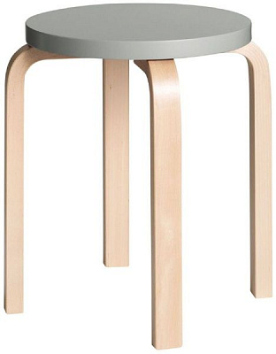 Табурет деревянный 460х350х350 коричневый / серый 