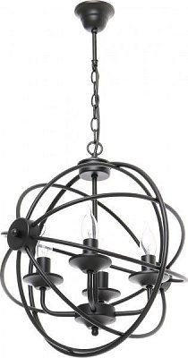 Люстра подвесная Vitaluce 4xE14 черный V4076/4 