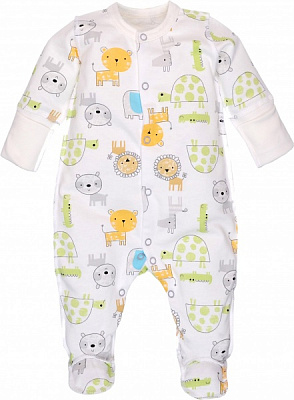 Комбінезон для хлопчика Татошка р.56 білий із принтом 1502253афр