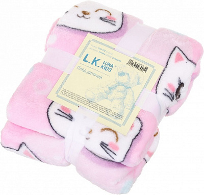 Плед Lotus котики 100x120 см рожевий