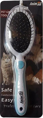 Расческа-щетка AnimAll Groom 2 в 1 голубая MG9707-L 2000981168353