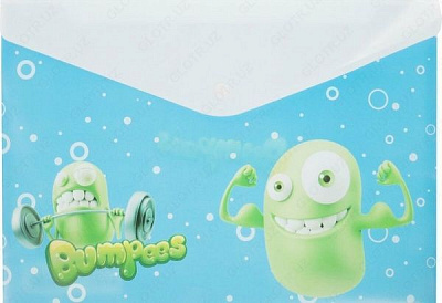 Папка на кнопці Bumpees EZ65102 А4 блакитна Deli