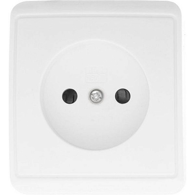 Розетка без заземлення HausMark Domo без шторок білий HSN-SCP.H3C20G1WTG-WH