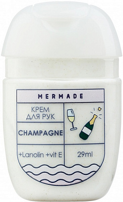 Крем для рук питание, нежность и комфорт Mermade с ланолином Champagne 29 мл