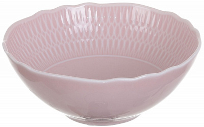 Салатник Sofia 17 см порцеляновий рожевий Cmielow