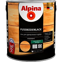 Лак Fussbodenlack Alpina шовковистий мат 2.5 л прозорий