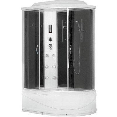 Гидромассажный бокс Erlit ER4512TPL-C4 120x80 профиль сатин, стекло графит