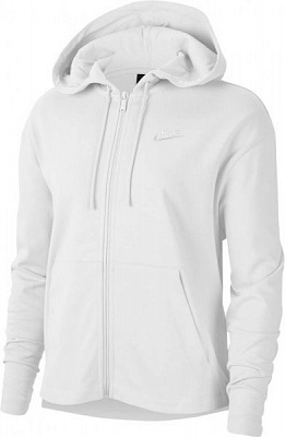 Джемпер Nike W NSW HOODIE FZ JRSY CJ3752-100 р. M белый