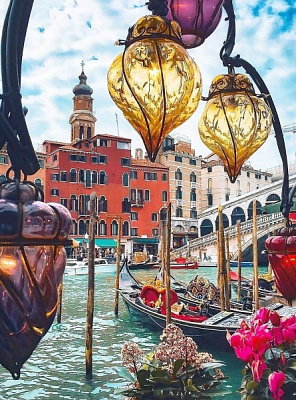 Репродукция Венеция фонари 60x80 см Арт Фемелі 