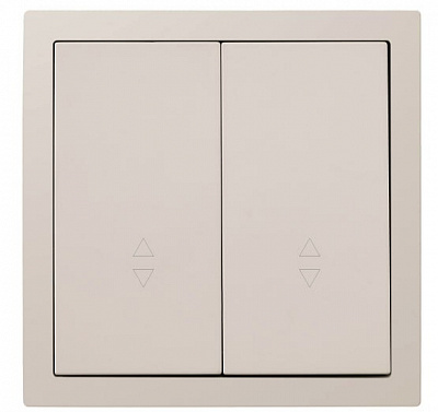 Механизм выключателя проходной двухклавишный HausMark Juna без подсветки песочный/бежевый 7041-1888U2-106QC