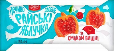 Печенье Делиция Райские яблочки вишня 180 г 